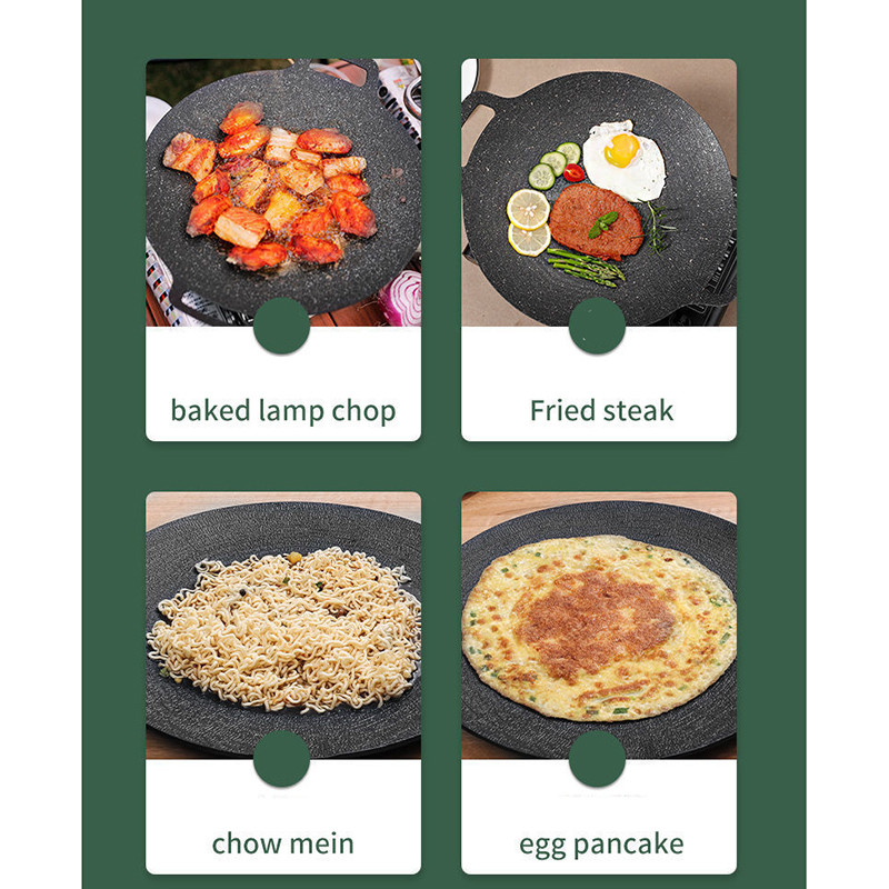 Āra kempinga grila šķīvis korejiešu grila panna Pārnēsājama cepšanas panna gaļas katls grila šķīvis pārgājieniem piknikam
