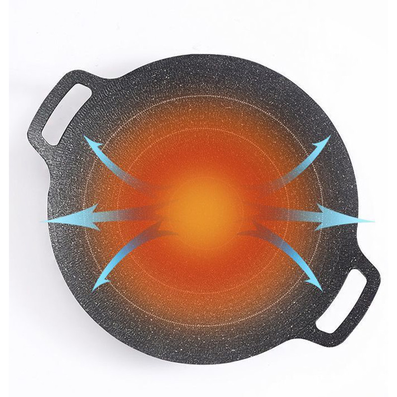 Āra kempinga grila šķīvis korejiešu grila panna Pārnēsājama cepšanas panna gaļas katls grila šķīvis pārgājieniem piknikam