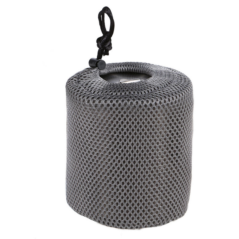 750 ml nerūsējošā tērauda katla pārnēsājama ūdens krūzes krūze ar vāku un salokāmu rokturi, kas piemērota āra kempinga gatavošanas piknikam