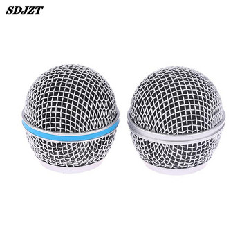 1PC Смяна на микрофонна глава Steel SM58 Mesh Ръчен микрофон Grill Mesh Head Пасва на Shure Beta 57A 58A 87A 845S 945