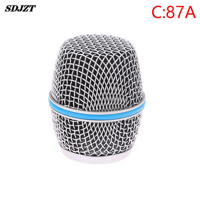 1 db mikrofon cserefej acél SM58 hálós kézi mikrofon Grill hálós fej, illik Shure Beta 57A 58A 87A 845S 945