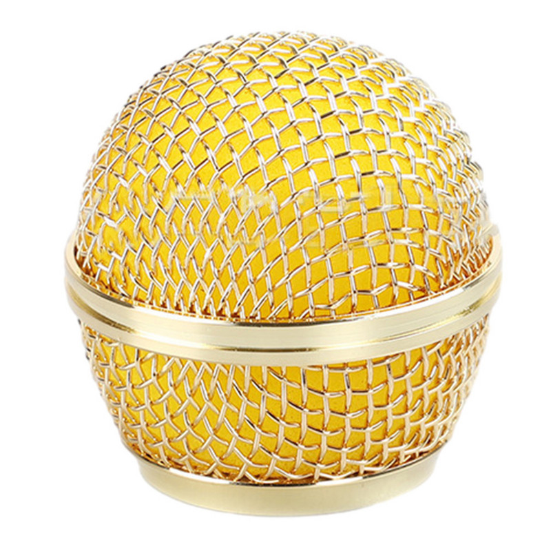 1 vnt mikrofono pakaitinė tinklinė galvutė, plieninė, skirta 58 akių rankiniam mikrofonui, grotelių tinklelio galvutė, tinka beta 58A 87A