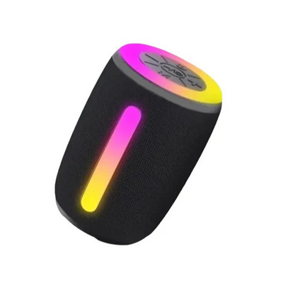 Difuzor Bluetooth portabil, IP68 rezistent la apa, fara fir, lumina RGB, MIC, asociere TWS, Bluetooth 5.3, radio FM, 15W, exterior