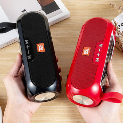Difuzoare Bluetooth cu încărcare solară TG182, 10 W, coloană stereo portabilă HiFi, difuzor cu fir, în aer liber, rezistent la apă, radio FM Boombox