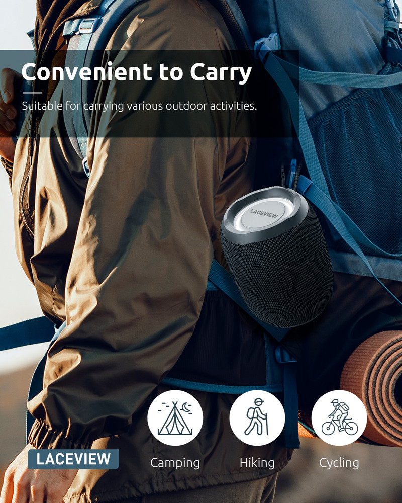 Prijenosni Bluetooth zvučnik, LED, BT5.3, MIC, TWS uparivanje IP68 Vodootporni, party, vanjski, bežični Bluetooth zvučnici