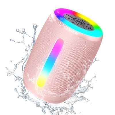 Vízálló vezeték nélküli hangszóró 15 W-os sztereóval, Bluetooth 5.3 RGB fénnyel, kettős párosított hangdobozzal, otthoni és kültéri használatra