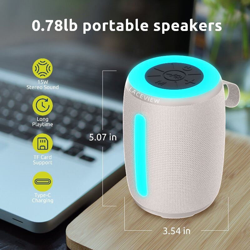 Āra pārnēsājama skaņas kaste, stereo, bezvadu TF karte AUX, RGB gaismas Bluetooth skaļrunis, piemērots mājām, kempingiem un ballītēm