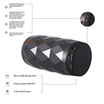 LED Bluetooth високоговорител с чувствителна на допир светлина, външна преносима звукова кутия, подходяща за нощ, плаж, велосипеди, подаръци