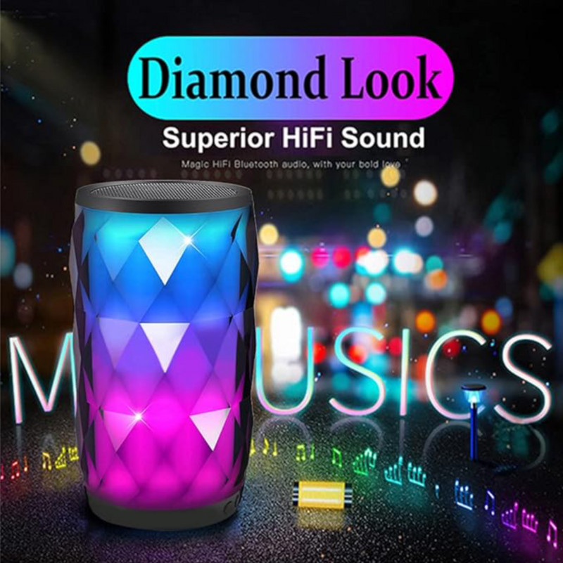 LED Bluetooth skaļrunis ar skārienjutīgu gaismu, āra pārnēsājama Skaņas kaste, piemērota nakts, pludmales, velosipēdiem, dāvanām