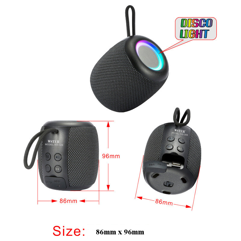 Ekskluzivni mali prijenosni zvučnik RGB svjetlo bežični Bluetooth Hifi bas vanjski subwoofer glazbeni player kompatibilan TF kartica FM