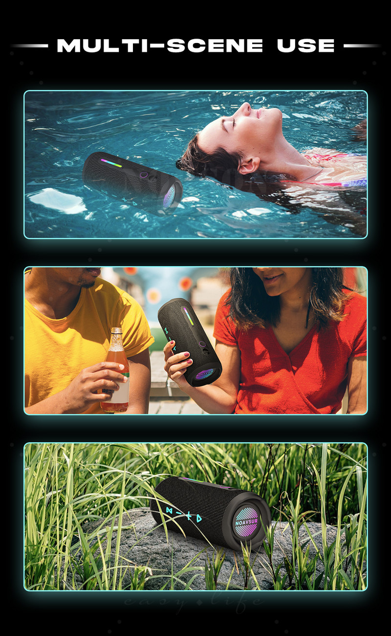 Jauni 2023. gada produkti Mini portatīvie TWS Stereo Super Bass IPX7 Ūdensizturīgi Bluetooth skaļruņi Āra skaļš BT skaļrunis ar zemfrekvences skaļruni