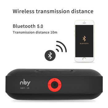 NBY18 Φορητά ασύρματα μίνι ηχεία Bluetooth Μουσική Υποστήριξη 3D Stereo Surround Κάρτα TF ραδιόφωνο FM Subwoofer Μεγάφωνο Hot Sale