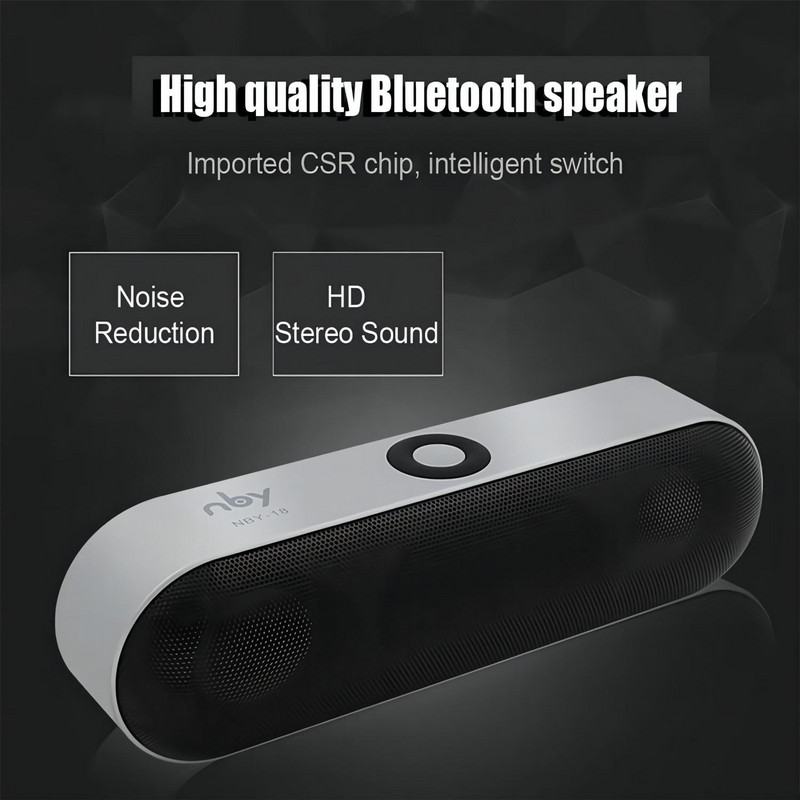 NBY18 portatīvie Bluetooth bezvadu mini skaļruņi Mūzika 3D stereo telpiskās skaņas atbalsts TF karte FM radio zemfrekvences skaļrunis skaļrunis karstā izpārdošana