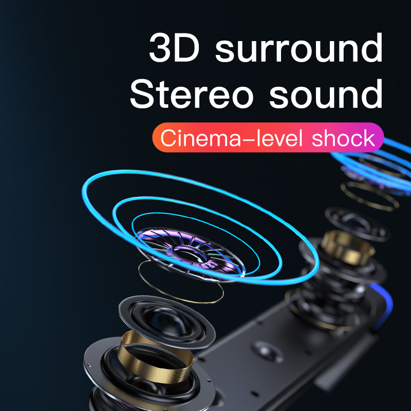 Noi difuzoare stereo TV cu fir pentru computer, bară de sunet surround 4D, subwoofer, bară de sunet, radio FM LED, pentru laptop, computer, teatru Aux