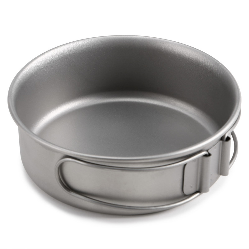 1 tk/3 tk Titaanist kausside komplekt Ülikerge titaanist õhtusööginõu koos kokkupandavate käepidemetega matkamiseks väljas matkamiseks