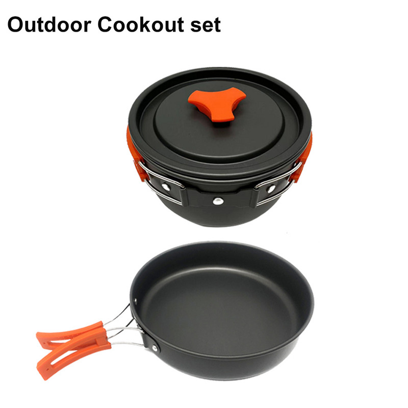 1 Matkaköögitarvete komplekt, panni, pottide ja kaane komplekt, mittekleepuvate kokkupandavate keedupottide komplekt Matkaköögitarvete komplekt, kaasaskantavad õuenõud