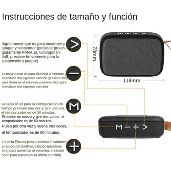 Φορητό ηχείο Bluetooth Ασύρματο υπογούφερ μπάσων Αδιάβροχα εξωτερικά ηχεία USB στερεοφωνικό μεγάφωνο Music Box Υποστήριξη κάρτας TF