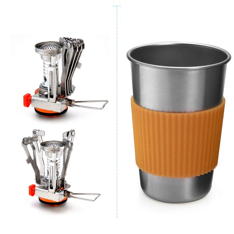 Kaasaskantav matkaköögitarvete pliidikomplekt pott-pannid Kokkupandav nuga-kahvel lauanõude komplekt Õues küpsetuskomplekt matkamiseks ja toiduvalmistamise tööriistad