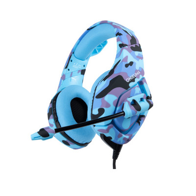 Căști de gaming ONIKUMA K1 Camouflage Căști fone cu fir de 3,5 mm cu anulare a zgomotului de microfon pentru auriculare pentru laptop PS4