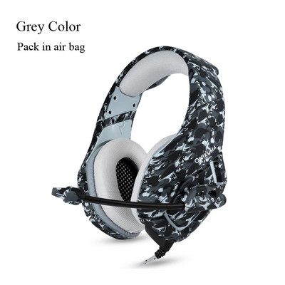 Căști de gaming ONIKUMA K1 Camouflage Căști fone cu fir de 3,5 mm cu anulare a zgomotului de microfon pentru auriculare pentru laptop PS4