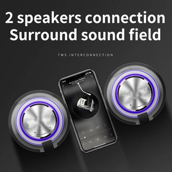 Ηχείο Bluetooth υψηλής ισχύος 50 W Αδιάβροχο φορητό Soundbox Στήλη για Ηχεία υπολογιστή Υπολογιστή Subwoofer Boom Box Music Center TF