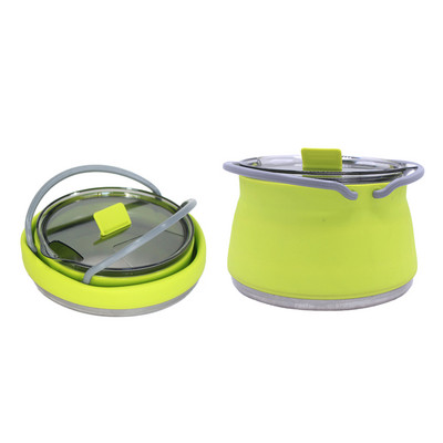 Saliekams mini ūdens katls, silikona ūdens tējkanna ar rokturi, ūdens pārnēsājams āra kempinga ceļojumu pašbraucošs trauks