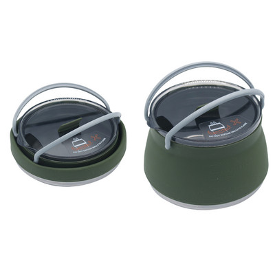 Saliekams mini ūdens katls, silikona ūdens tējkanna ar rokturi, ūdens pārnēsājams āra kempinga ceļojumu pašbraucošs trauks