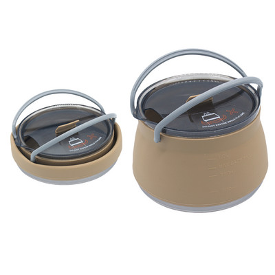 Saliekams mini ūdens katls, silikona ūdens tējkanna ar rokturi, ūdens pārnēsājams āra kempinga ceļojumu pašbraucošs trauks