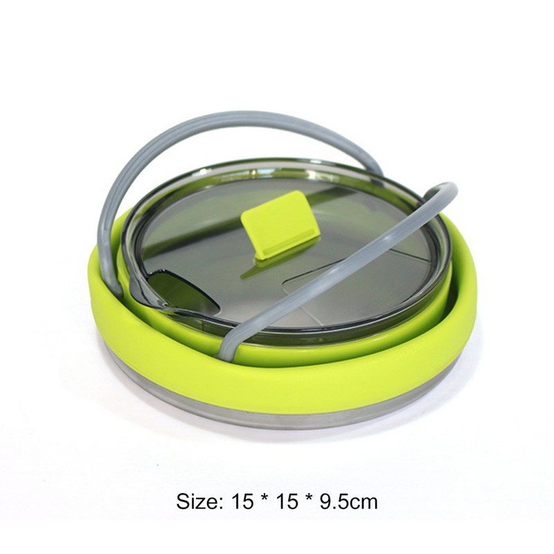 Saliekams mini ūdens katls, silikona ūdens tējkanna ar rokturi, ūdens pārnēsājams āra kempinga ceļojumu pašbraucošs trauks