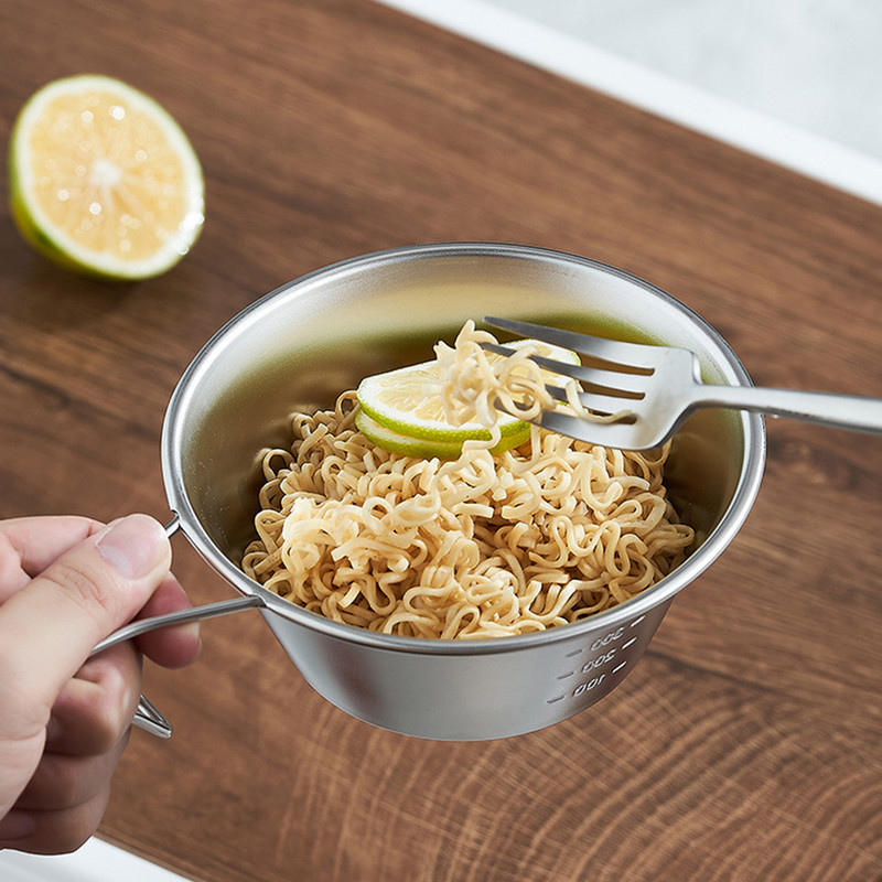 1/2 gab. Āra saliekamā bļoda 300 ml/500 ml nerūsējošā tērauda kempinga bļoda Ēdienu gatavošanai Pārgājieniem Ceļojuma piknika trauku Sierra krūzes