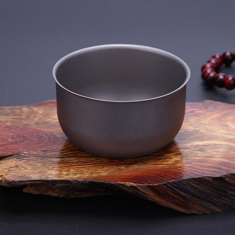 1 bucată 62 ML Mini ceașcă de ceai de titan Camping Picnic Cupă de titan Home Office Camping în aer liber Drumeții cafea ceai ceașcă