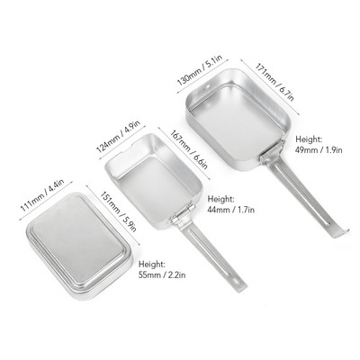 Āra netīrumu skārda komplekts alumīnija kempinga virtuves piederumu komplekts pusdienu kastes pārtikas trauks ar vāku pārgājieniem ar mugursomu piknikam