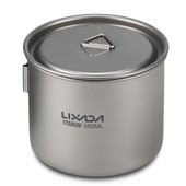 Kempinga krūze Titāna kauss Spork tūristu galda piederumi piknika piederumi āra virtuves aprīkojums ceļojumu gatavošanas komplekts trauki pārgājieniem