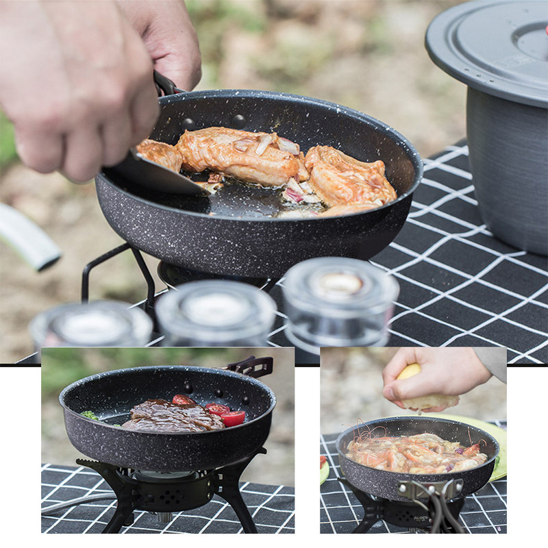 Kerge kokkupandav kleepumatu omletipann õues kokkupandav kiirsoojendus omletivalmistaja praepann matkamine matkapikniku kööginõud