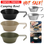 300 ml āra saliekamā bļoda 304 nerūsējošā tērauda kempinga bļoda pārnēsājams trauks Sierra Cup sakraujāms kempings piknika grilēšanas rīks