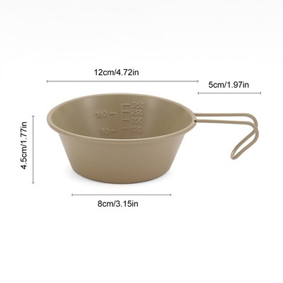 300 ml āra saliekamā bļoda 304 nerūsējošā tērauda kempinga bļoda pārnēsājams trauks Sierra Cup sakraujāms kempings piknika grilēšanas rīks