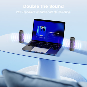 Sounarc P4 20W Bluetooth 5.3 φορητό ηχείο με 24ωρο χρόνο αναπαραγωγής, APP Control, IPX5 αδιάβροχο για κάμπινγκ