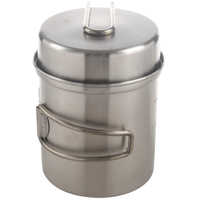 Oală de gătit portabilă Rucsac în aer liber Pescuit Drumeții Oală din oțel inoxidabil