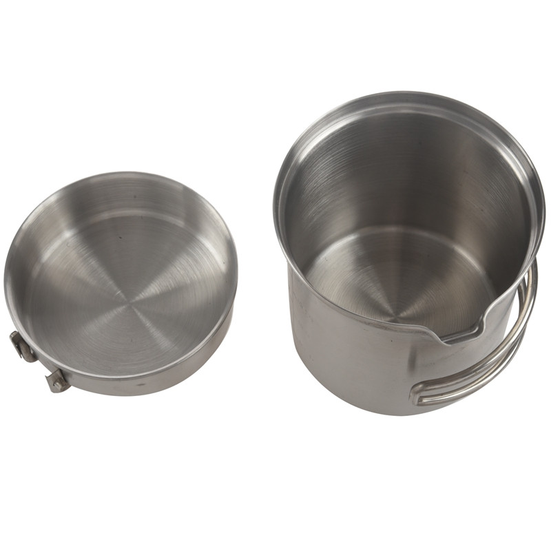 Oală de gătit portabilă Rucsac în aer liber Pescuit Drumeții Oală din oțel inoxidabil