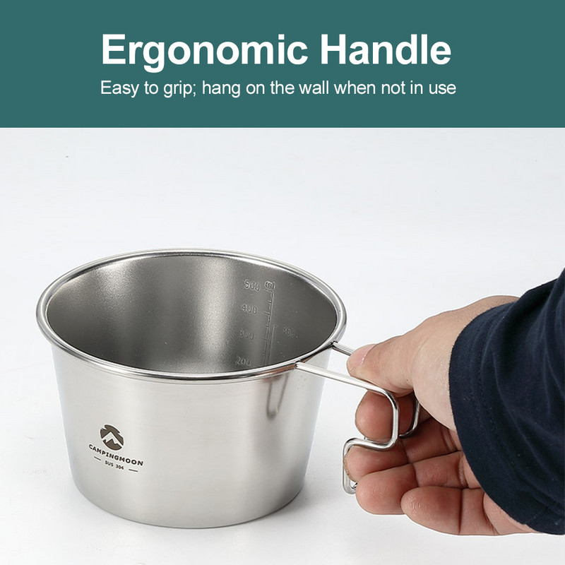 600 ml Sierra Cup zdjela za kampiranje od nehrđajućeg čelika za kampiranje na otvorenom, planinarenje, ruksak, piknik, lonac za kuhanje, lagano posuđe