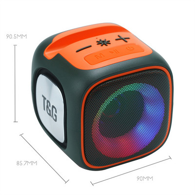 EONKO TG-359 LED RGB Lumină portabilă fără fir Bluetooth difuzor suport TF USB AUX Mâini libere TWS baterie reîncărcabilă