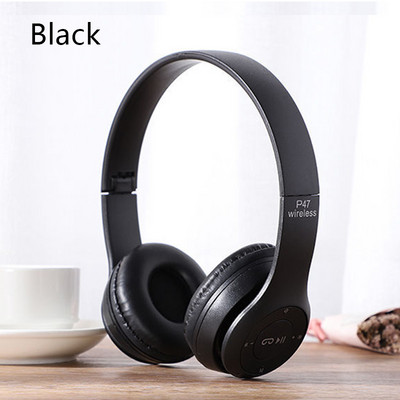 Brīvroku bezvadu austiņas trokšņu slāpēšanas austiņas atmiņas karte Austiņas P47 austiņas Bluetooth Head Phone iPhone Xiaomi