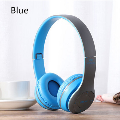 Brīvroku bezvadu austiņas trokšņu slāpēšanas austiņas atmiņas karte Austiņas P47 austiņas Bluetooth Head Phone iPhone Xiaomi