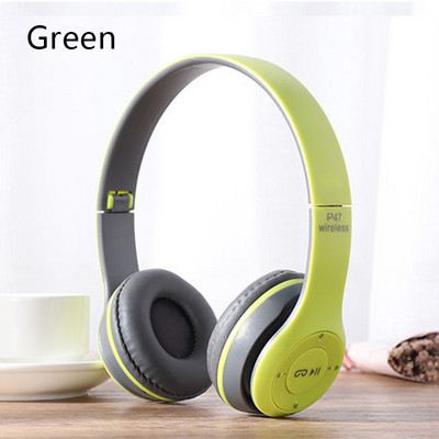Brīvroku bezvadu austiņas trokšņu slāpēšanas austiņas atmiņas karte Austiņas P47 austiņas Bluetooth Head Phone iPhone Xiaomi