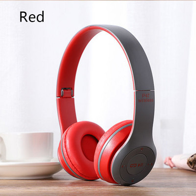Brīvroku bezvadu austiņas trokšņu slāpēšanas austiņas atmiņas karte Austiņas P47 austiņas Bluetooth Head Phone iPhone Xiaomi