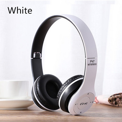 Brīvroku bezvadu austiņas trokšņu slāpēšanas austiņas atmiņas karte Austiņas P47 austiņas Bluetooth Head Phone iPhone Xiaomi