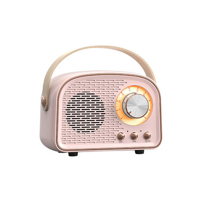 Retro Bluetooth saderīgs skaļrunis, jauks mini skaļrunis ar FM radio, bezvadu skaļrunis ar TWS mūzikas atskaņotāju Hifi Stereo TF USB
