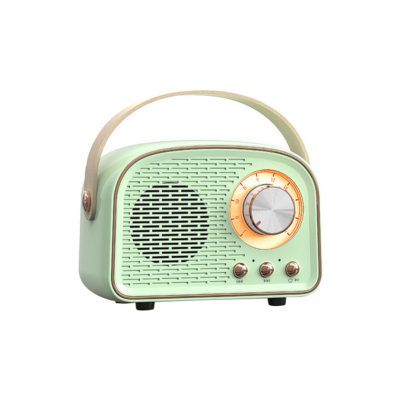 Retro Bluetooth saderīgs skaļrunis, jauks mini skaļrunis ar FM radio, bezvadu skaļrunis ar TWS mūzikas atskaņotāju Hifi Stereo TF USB