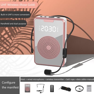 Hordozható vezeték nélküli Bluetooth hangerősítő mikrofon tanítási megafon Little Bee hangszóró tanároknak szabadtéri idegenvezető