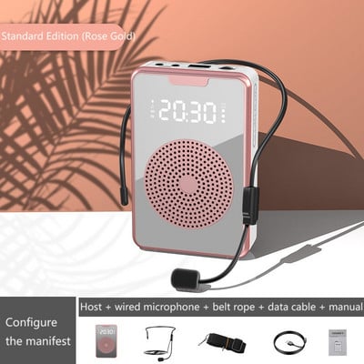 Hordozható vezeték nélküli Bluetooth hangerősítő mikrofon tanítási megafon Little Bee hangszóró tanároknak szabadtéri idegenvezető